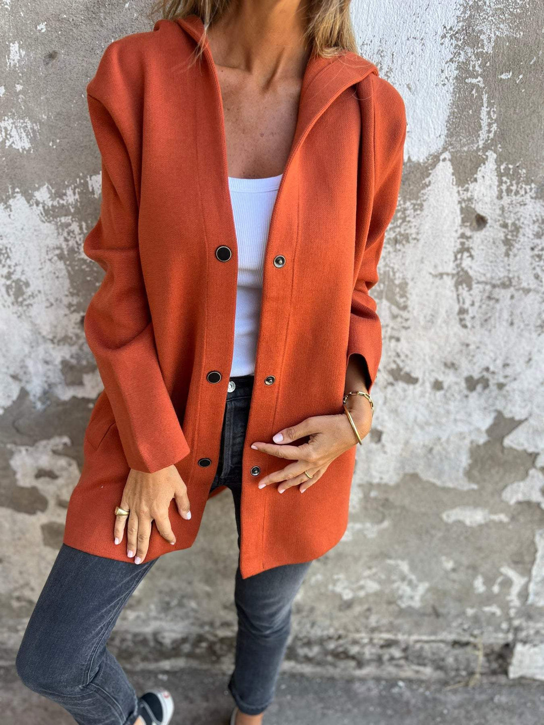 Célia – Cozy Button-Up Jacket for Effortless Elegance