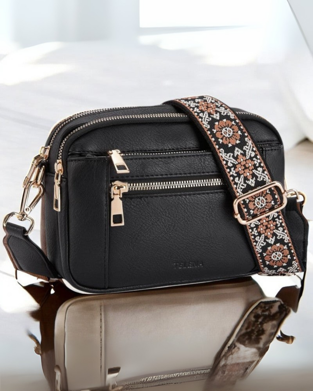 Éloise – Elegant Leather Shoulder Bag with Smart Compartments