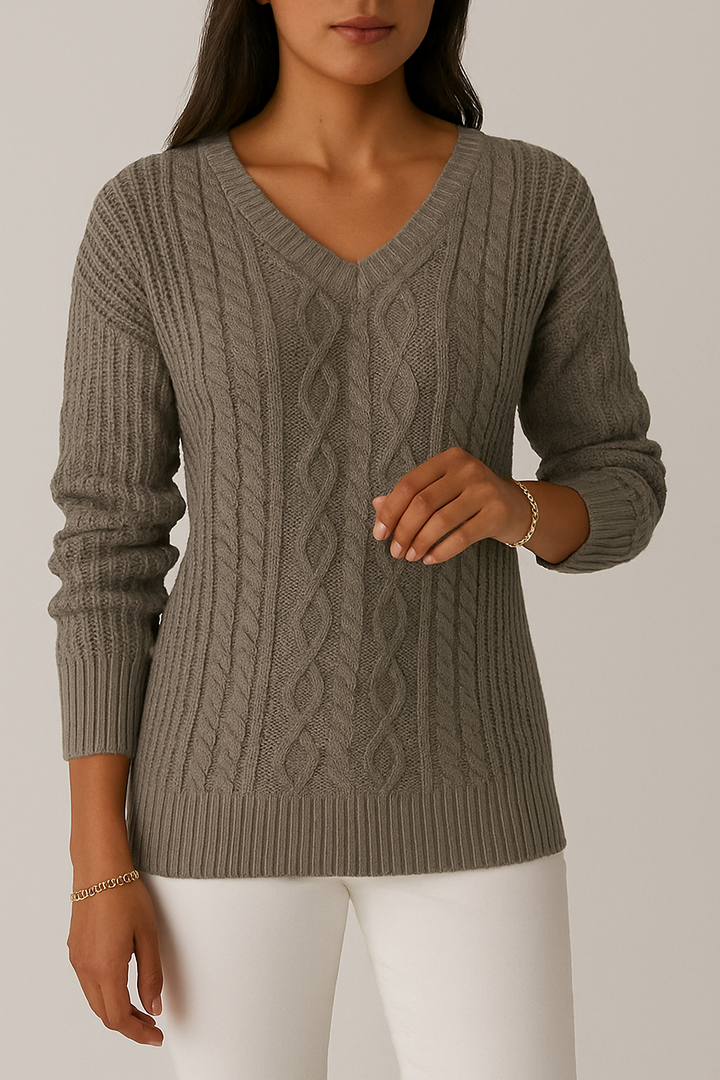 Tessa – Classic V-Neck Sweater