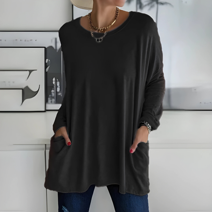 Kaitlyn – Relaxed Long Sleeve Top for Effortless Everyday Elegance