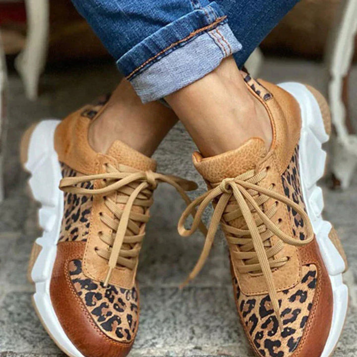 Sandrine – Bold Leopard Sneakers for All-Day Comfort and Confidence