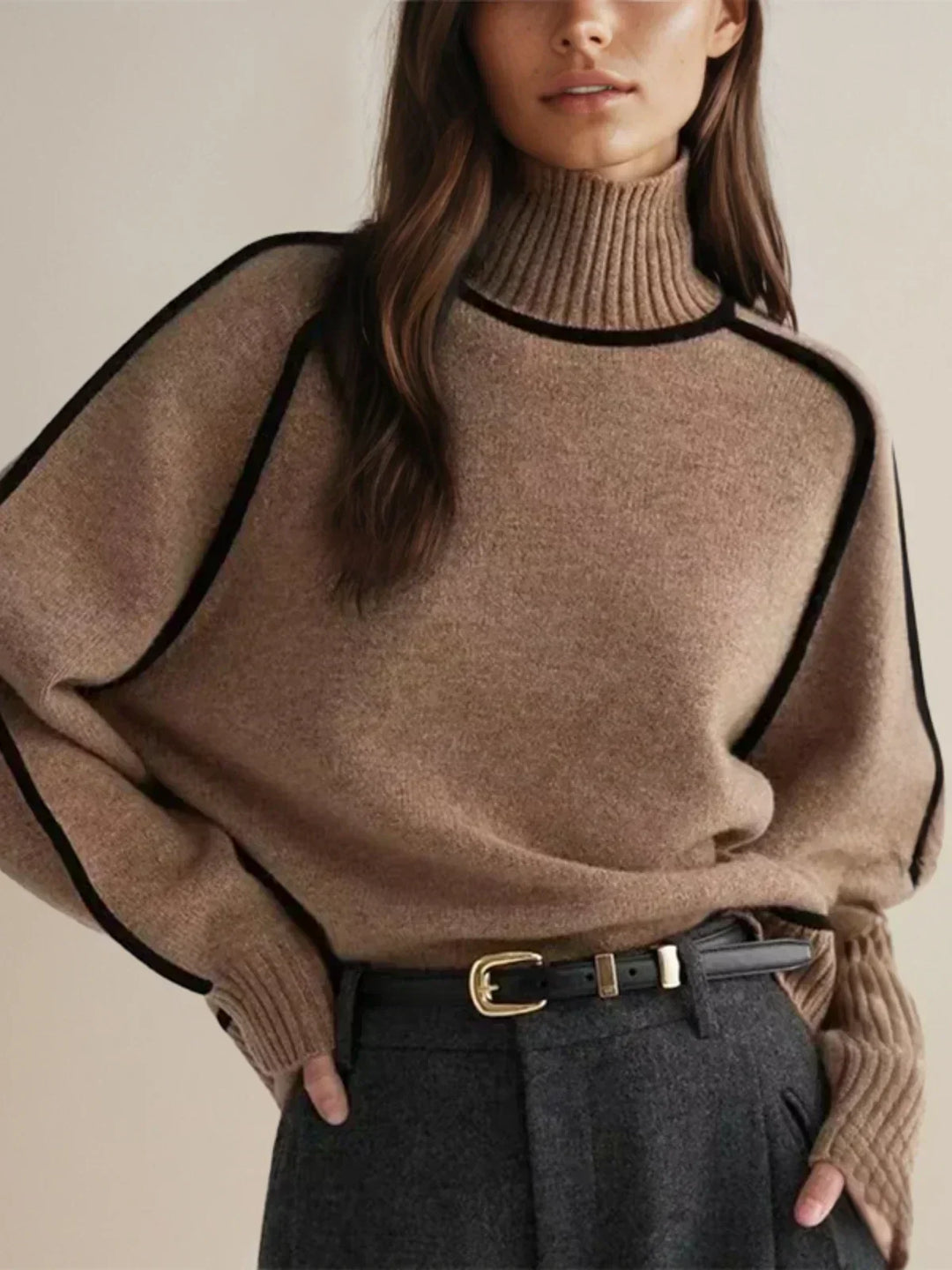 Aisha – Elegant Turtleneck Sweater for Effortless Sophistication
