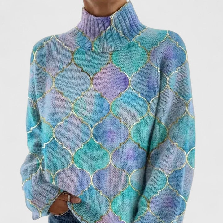 Sabine – Artistic Layers Sweater That Shine with You
