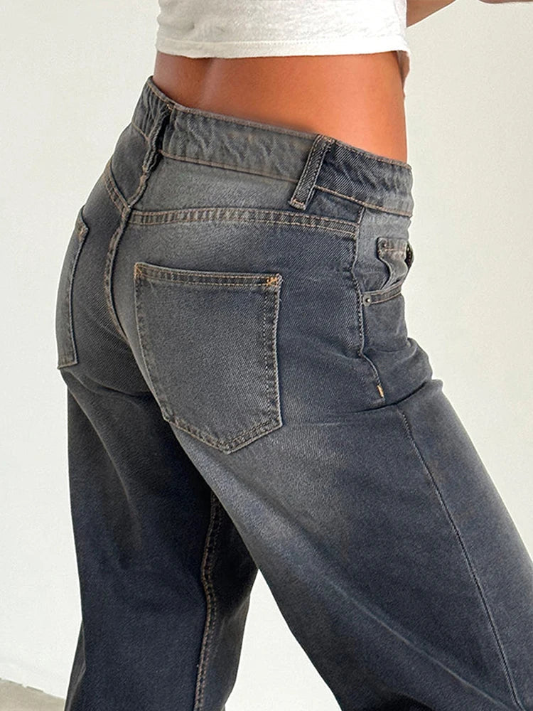 Sylvaine – Vintage Casual Baggy Jeans