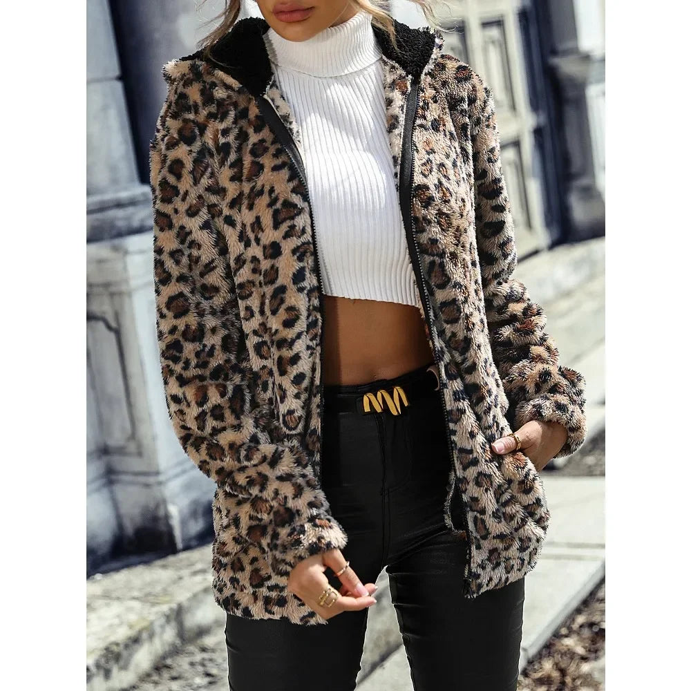 Michelle - Cozy Leopard Jacket