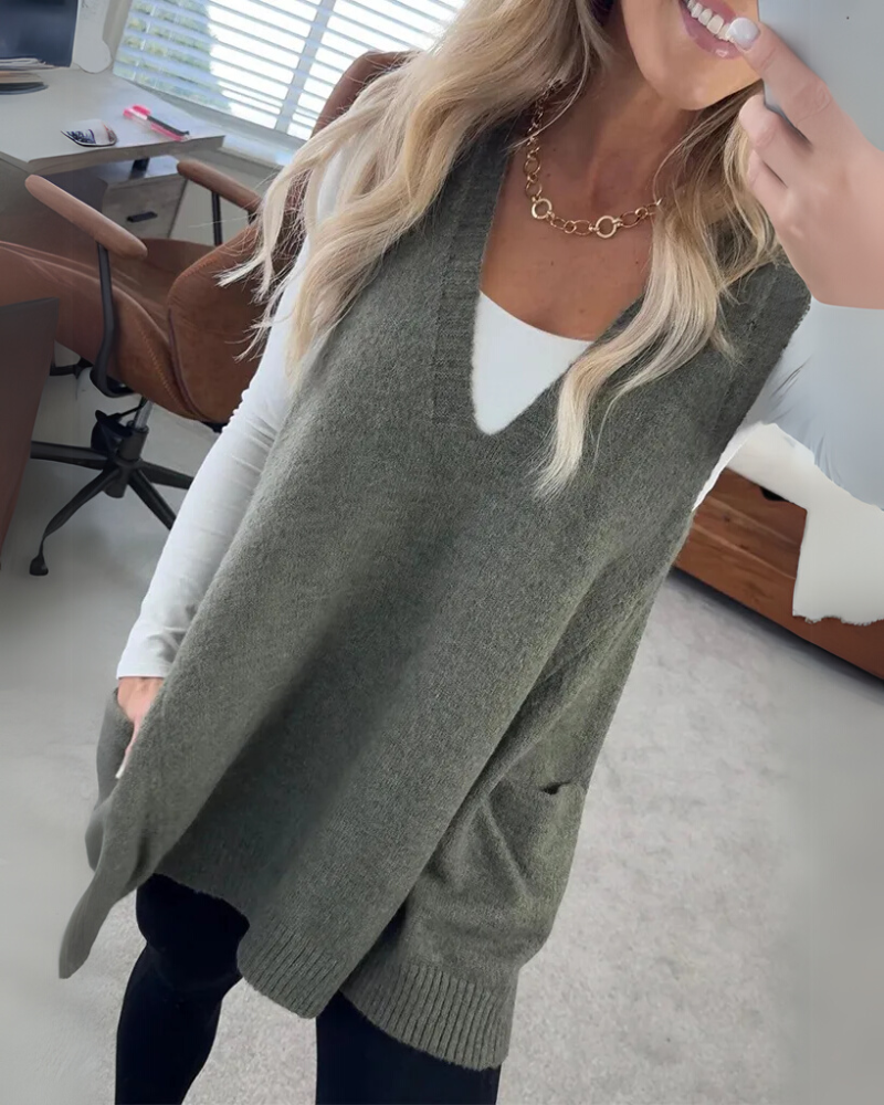 Maya – Cozy Knit Vest for Fashionable Everyday Warmth