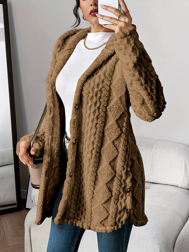 Oriane – Plush Hooded Cardigan for Cozy Confidence All Season