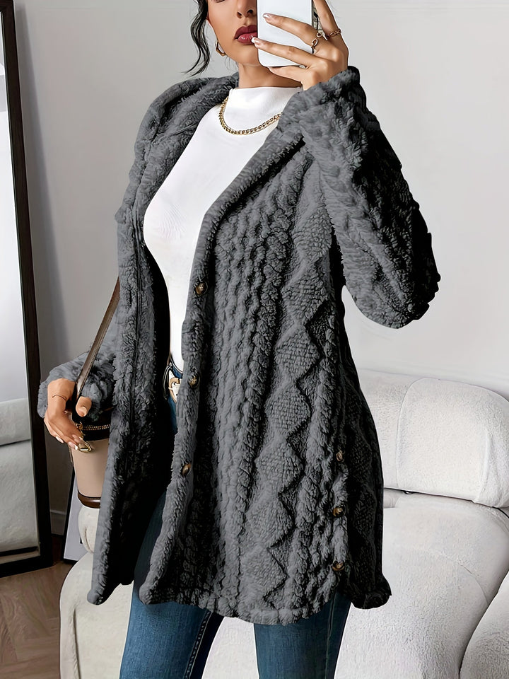 Oriane – Plush Hooded Cardigan for Cozy Confidence All Season