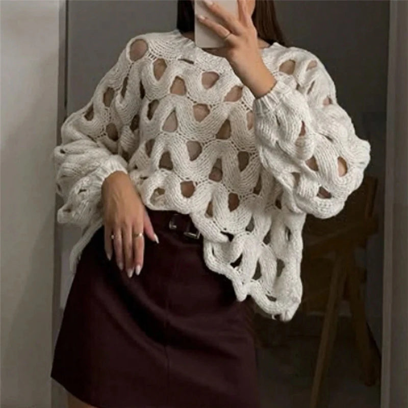 Aiyana – Effortless Chic Open-Knit Sweater