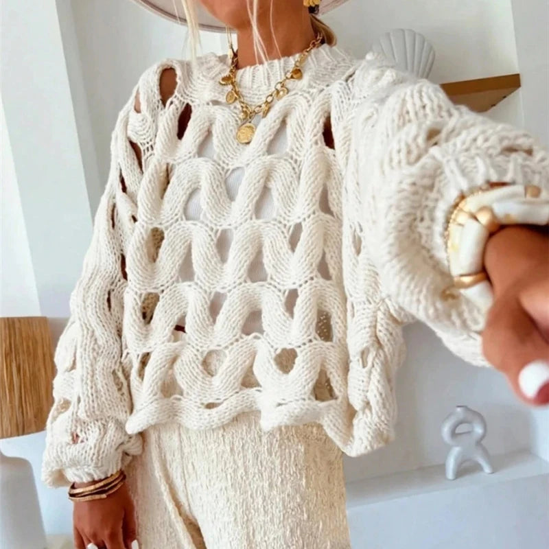 Aiyana – Effortless Chic Open-Knit Sweater