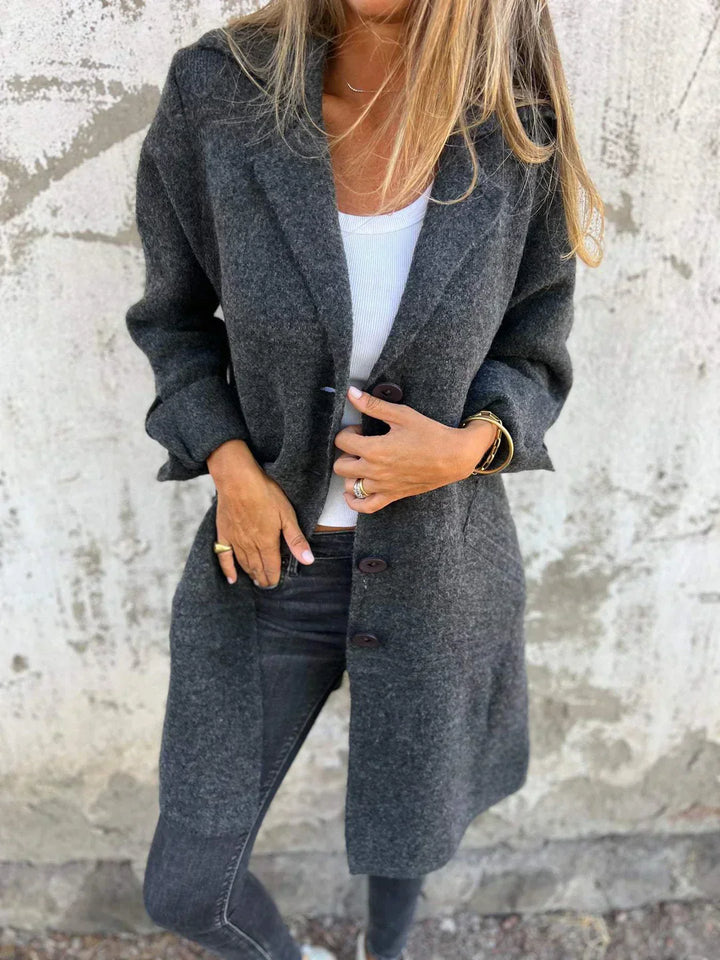 Candace – Effortless Elegance Long Blazer Coat