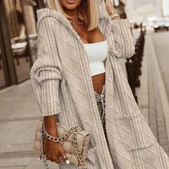 Addison – Cozy Knit Hooded Cardigan for Effortless Warmth