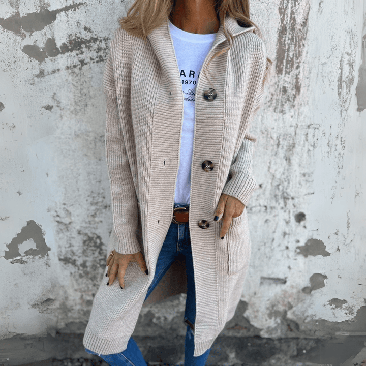Ivana – Cozy Layer Sophisticated Long Cardigan for All-Day Warmth