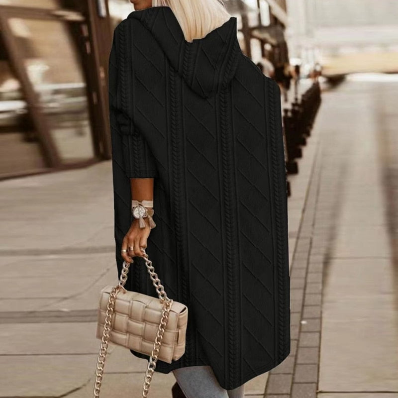 Addison – Cozy Knit Hooded Cardigan for Effortless Warmth